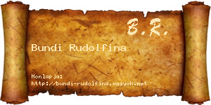 Bundi Rudolfina névjegykártya